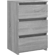 vidaXL Bed Cabinet Grey Sonoma Nattbord 35x40cm