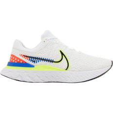 Nylon Running Shoes Nike React Infinity Run Flyknit 3 Premium M - White/Black/Fluorescent Yellow/Racer Blue/Bright Crimson