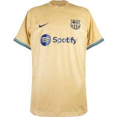 Nike FC Barcelona Game Jerseys Nike Men's Yellow Barcelona 2022/23 Away Replica Blank Jersey