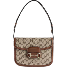 Gucci Umhängetaschen Gucci Horsebit 1955 Shoulder Bag - Beige/Ebony