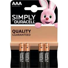 Duracell AAA (LR03) Batterier & Ladere Duracell AAA Simply Compatible 4-pack
