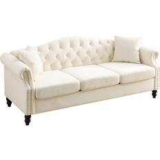 Bed Bath & Beyond Chesterfield Beige 80" 3 Seater