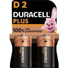 Duracell D (LR20) Batterier & Ladere Duracell D Plus Power 2-pack