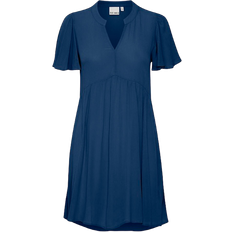 Plissering Kjoler Ichi Marrakech Solid Dress 11 - Blue