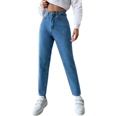 Damen - Kurze Kleider Bekleidung Shein Cottnline Mom Fit Jeans
