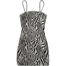 Black - Women Dresses Shein Essnce Zebra Striped Slip Dress