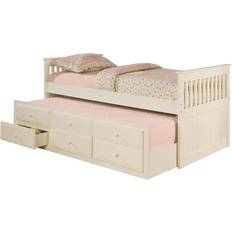 Extendable Beds Coaster Rochford Twin Captain’s Bed with Storage Trundle 42.5x80.5"