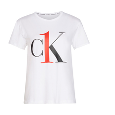 Calvin Klein Elastan / Lycra / Spandex Overdeler Calvin Klein Crew Neck Tee, Farve: Hvid, Størrelse: XS, Dame