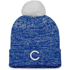 Fanatics Women's Branded Royal, White Chicago Cubs Iconic Cuffed Knit Hat with Pom Royal, White