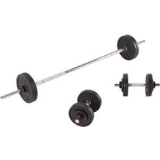 CORENGTH Adjustable Cast Iron Dumbbell and Barbell Set