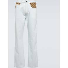 Gucci Jeans Gucci GG canvas-trimmed jeans blue