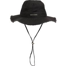 Hats Jacquemus Black 'Le Bob Artichaut' Beach Hat 990 Black