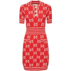 Gucci Dresses Gucci Maxi GG cotton-blend minidress red