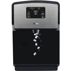 Nugget Countertop Sonic Ice Maker for Home Kitchen Office - Silonn Chewable Pellet Ice Machine with Self-Cleaning Function, 33lbs/24H, Black
