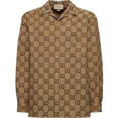 Gucci Clothing Gucci Maxi GG jacquard canvas shirt beige