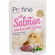 Profine Katter Husdyr Profine Wet Food Pouches Kitten Fillets Jelly Salmon Enriched Catnip