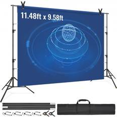 Vevor 12 x 10 ft Heavy Duty Backdrop Stand, Height Adjustable Photography Backdrop Stand, Background Support System with 6 Clamps and A Carry Bag, for Party, Wedding, Display, Photo