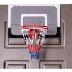 Costway Basketballkörbe Costway Basketballkorb Basketball-Set Kinder Backboard mit Ring und Netz 45 x 30 cm Transparent