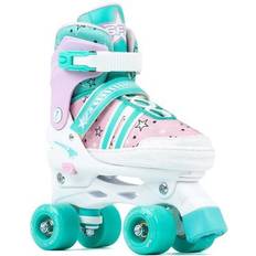 SFR Roller Skates SFR Spectra Teal/pink Adjustable Kids Quad Roller Skates