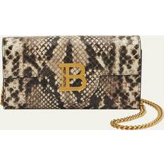 Wallets & Key Holders on sale Balmain Buzz Python-Embossed Wallet on Chain - 9AH GRIS