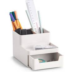 Weiß Besteckkästen Zeller Schreibtisch-Organizer Utensilien Besteckkasten