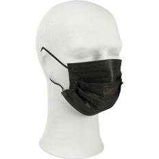 Keine EN-Zertifizierung Gesichtsmasken & Atemschutz Abena Op-masken 3-lagig schwarz 50er pack, mund nasen schutz, atemschutzmaske Schwarz Standard