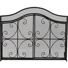 Gold Fireplaces Noble House 41 Gold Contemporary Scrollwork Accent Fireplace Screen