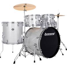 Drum set Ludwig Accent Drive 5-Piece Complete Drum Set 22 Bass Silver Sparkle
