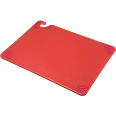 Red Chopping Boards San Jamar Saf-T-Grip Plastic Chopping Board