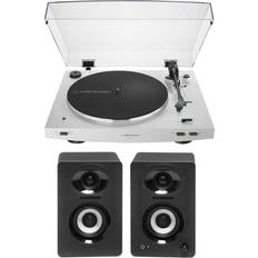 Audio Technica Turntables Audio Technica AT-LP3xBT Automatic Wireless Belt-Drive Turntable White with Bluetooth Speakers