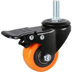 Casters Vevor Caster Wheels, 2 inch, Set of 4, 110 lbs Load Capacity, Threaded Stem Casters with Security Dual Locking Brake, Heavy Duty Industrial Casters, No Noise Swivel Caster Wheels for Cart, Furniture