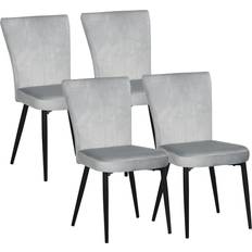Grau Stühle Homcom 4er-Set Küchenstühle Esszimmerstuhl 4Stk.