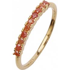 Pico Fineley Crystal Ring Coral Vergoldet-Silber Sterling 925