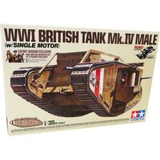 Tamiya Modeller & byggesett Tamiya 1/35 Scale WW1 British Tank Male Mk.IV Motorised Version With Troops Model Kit