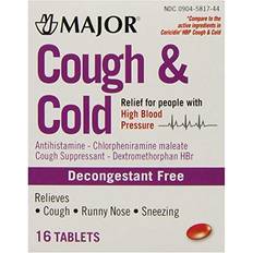 Paracetamol Medicines Major Cough and Cold, 16 Tablet