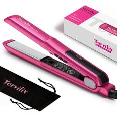 Pink Hair Straighteners Terviiix 1 Ceramic Iron Adjustable Temp Hair Straightener Max 450°F
