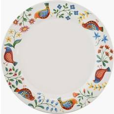 Duka 11-Inch Folk Art Inspired Ceramic Dinner Plate