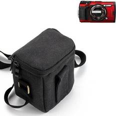 Olympus tg 6 K-S-Trade Kameratasche für olympus tough tg-6 foto gürtel umhänge tasche materialtasche Schwarz