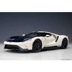 AUTOart Ford GT Heritage Edition Prototype Wimbledon White with Antimatter Blue Hood & Stripe