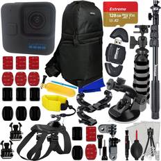 Camcorders Ultimaxx Advanced GoPro HERO11 Black Mini Bundle Includes: 128GB Extreme MicroSDXC Pet Harness w/ Action Cam Mount Lightweight Monopod & Much More 31pc Bundle