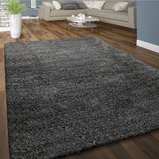 Teppiche & Felle Hochflor teppich wohnzimmer shaggy langflor einfarbiges Grau