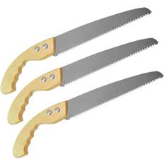 Jameson Garden Saws Jameson Tri-Cut Straight Blade Hand Pruning Saw Wood Handle 3-Pack