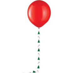 Text & Theme Balloons Amscan Balloon With Christmas Tree And Candy Cane Tail, 24" Red/Multicolor