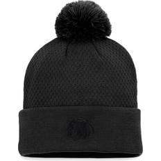 Fanatics Beanies Fanatics Women's Branded Black Chicago Blackhawks Authentic Pro Road Cuffed Knit Hat with Pom