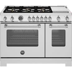 Electric Ovens Gas Ranges Bertazzoni Master Series 48-Inch Stainless Steel