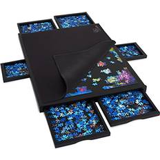 Jigsaw Puzzle Mats Jumbl 1000-Piece Puzzle Board with Mat, 23x31 inch Jigsaw Puzzle Table Black