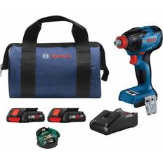 Impact Wrenches Bosch 18V Brushless Connected Freak w/2 4.0Ah Batteries, Drive Size 1/2 in, Volts 18, Battery Type Lithium-ion, Model GDX18V-1860CB25