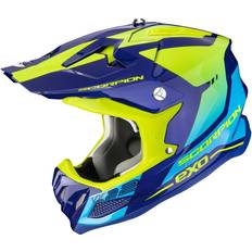 Scorpion Motocross Helmets Motorcycle Helmets Scorpion VX-22 Air Attis Motocross Helmet, blue-yellow, XL, blue-yellow