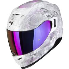 Scorpion Motorcycle Helmets Scorpion Exo-520 Evo Air Melrose Pearl White-Pink Full Face Helmet White Woman