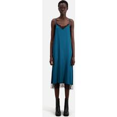 Immy Lace Trim V-Neck Midi Slip Dress